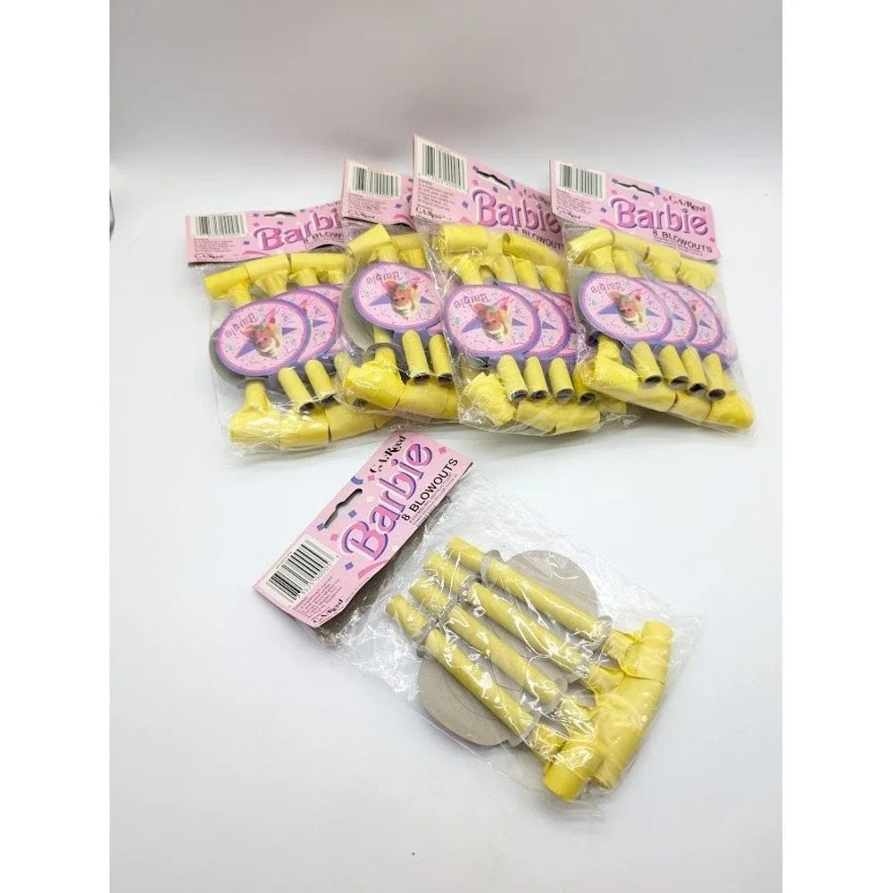 Vintage 1992 Barbie Birthday Party Blowouts Supplies Favors Treat Toy Kids NEW